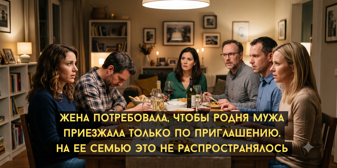 Жена потребовала, чтобы родня мужа приезжала только по приглашению. На ее семью это не распространялось