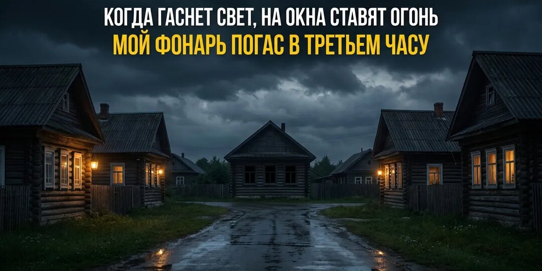 Когда в деревне гаснет свет, на каждое окно ставят фонарь. Мой погас в третьем часу.