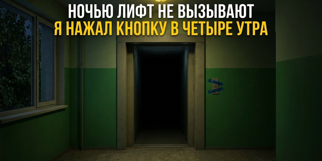 После часа ночи в нашем доме не вызывают лифт. Я нажал кнопку в четыре утра.