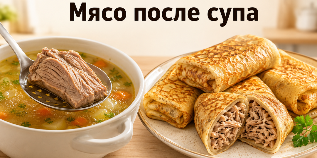 Что приготовить из мяса, оставшегося после приготовления супа?