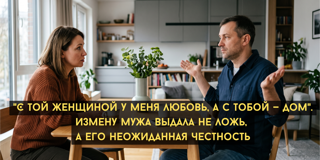 "С той женщиной у меня любовь, а с тобой — дом". Измену мужа выдала не ложь, а его неожиданная честность