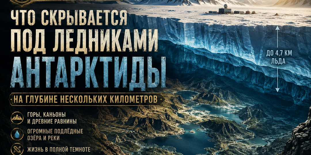 Что скрывается под километрами льда Антарктиды: учёные увидели мир, который мы никогда не видели