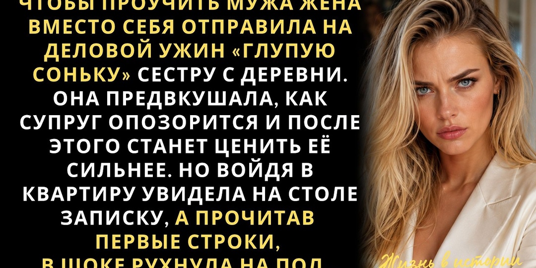 Она отправила сестру вместо себя на ужин к мужу. И потеряла всё