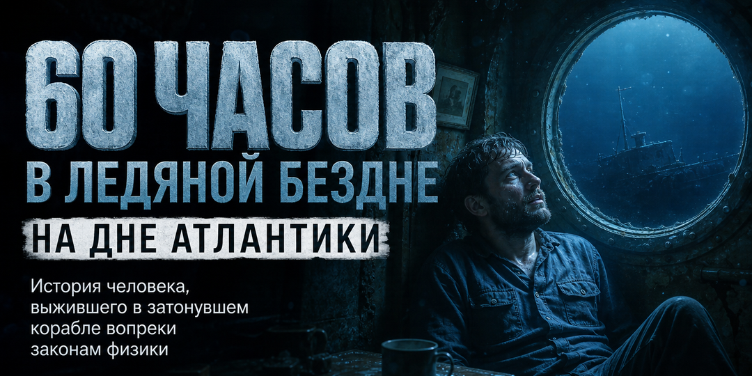 60 часов в ледяной бездне на дне Атлантики: История человека, выжившего в затонувшем корабле вопреки законам физики