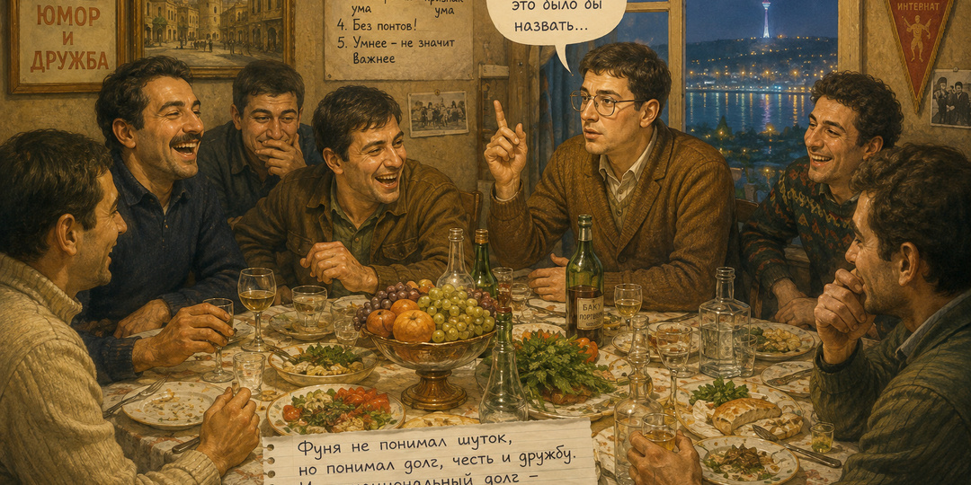 В Баку за столом умничать было не принято. Но мой друг Фуня — особый случай