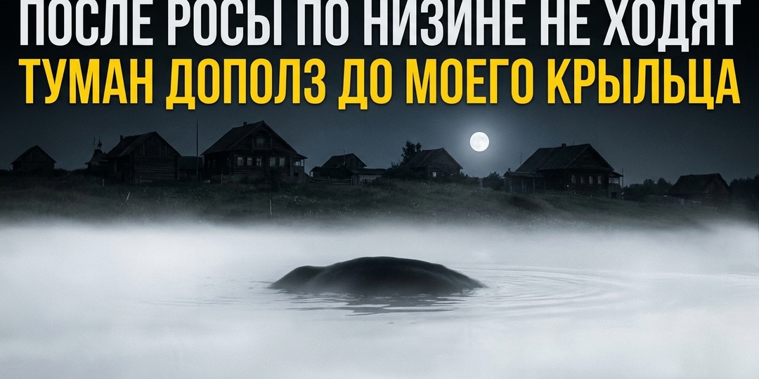 После росы у нас не ходят по низине. В этом году туман впервые дополз до моего крыльца.