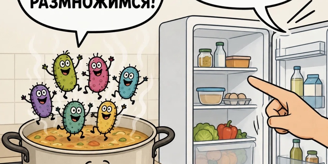 🥘 Можно ли убирать горячую еду в холодильник?