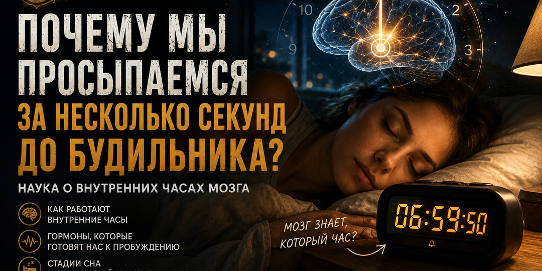 Почему человек иногда просыпается за несколько секунд до будильника: мозг действительно знает, который час?