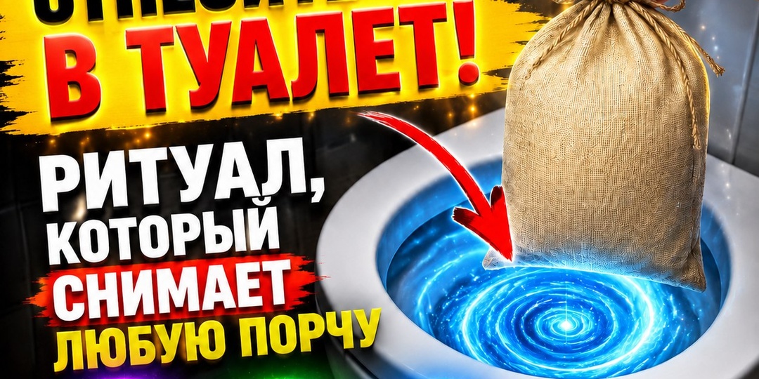 Срочно отнесите это в туалет! Ритуал, который снимает любую порчу.
