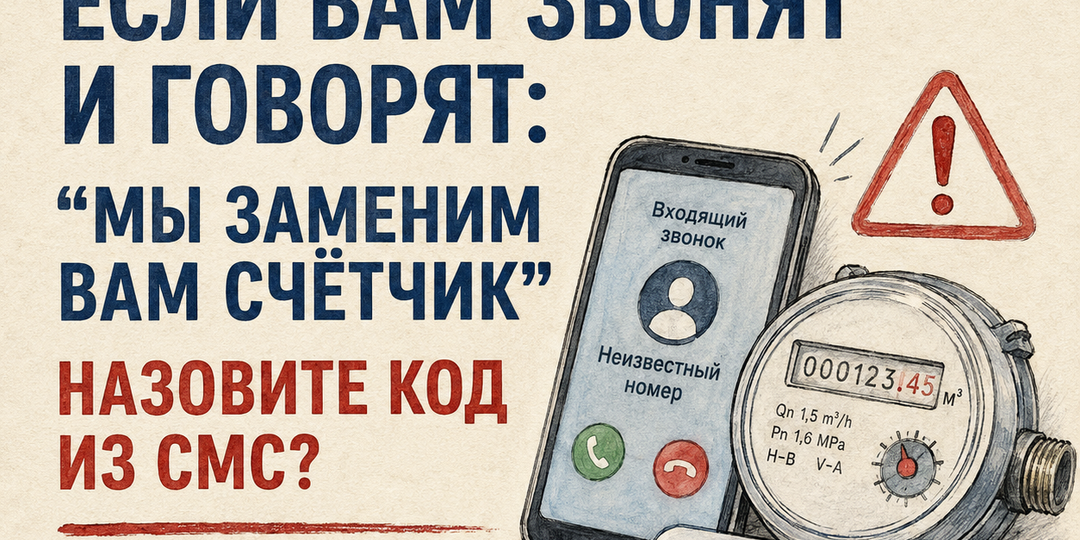 Пенсионеры, если вам звонят и говорят: "МЫ ЗАМЕНИМ ВАМ СЧЁТЧИК, НАЗОВИТЕ КОД ИЗ СМС"