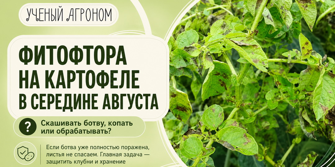 Фитофтора на картофеле в середине августа: скашивать ботву, копать или обрабатывать