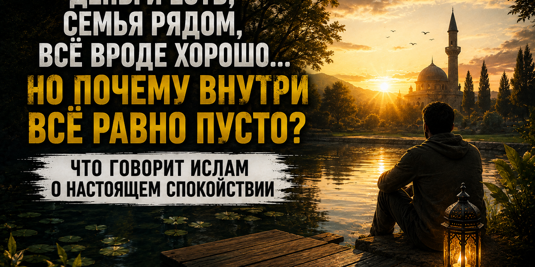 Деньги есть, семья рядом, всё вроде хорошо… Но почему внутри всё равно пусто? Что говорит Ислам о настоящем спокойствии