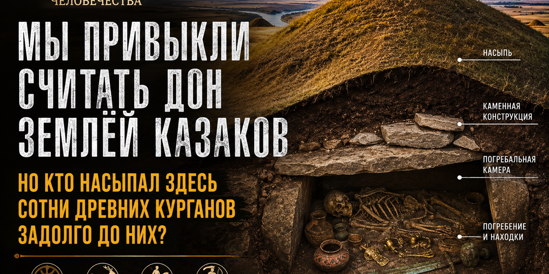 Мы привыкли считать Дон землёй казаков. Но кто насыпал здесь сотни древних курганов задолго до них?