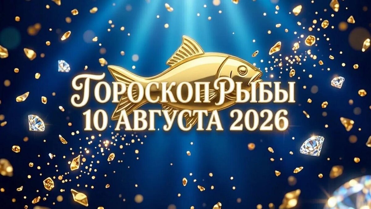 Иллюстрация. гороскоп рыбы, 10 августа, понедельник