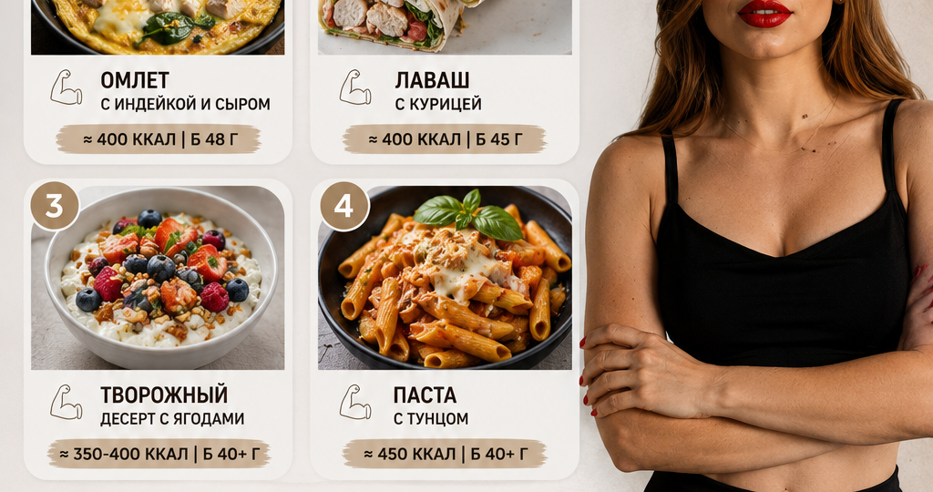 🔥 6 РЕЦЕПТОВ С 30+ Г БЕЛКА - ВКУСНО, СЫТНО И БЕЗ ЛИШНИХ КИЛОКАЛОРИЙ