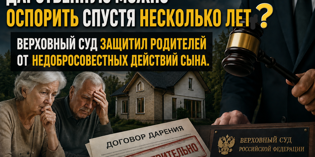 Дарственную можно оспорить спустя несколько лет?