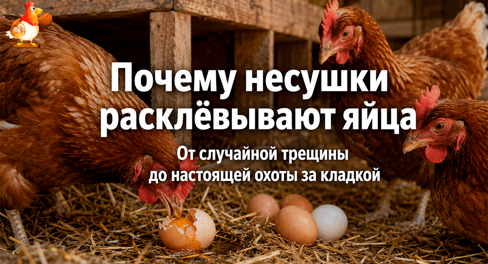 Почему несушки расклёвывают яйца – от случайной трещины до настоящей охоты за кладкой