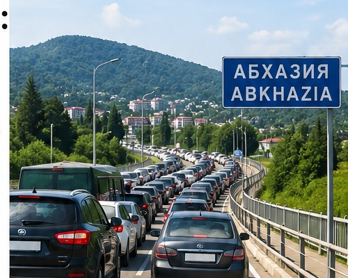 Пробка бесконечная“: что сейчас происходит на границе с Абхазией и когда её лучше проходить