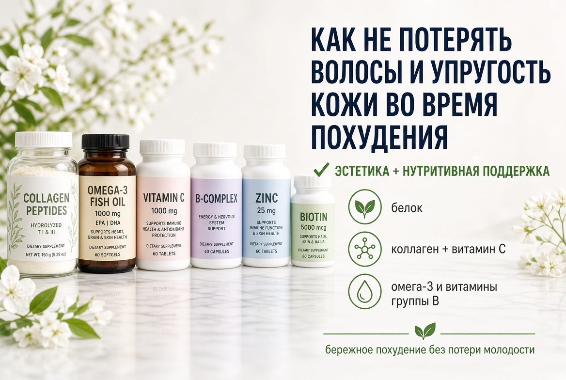 Красота - это не про изнурение себя, а про заботу! 🌱 А как вы справляетесь с этой задачей? Замечали влияние диет на волосы и кожу? Делитесь опытом в комментариях, давайте обсудим! 👇