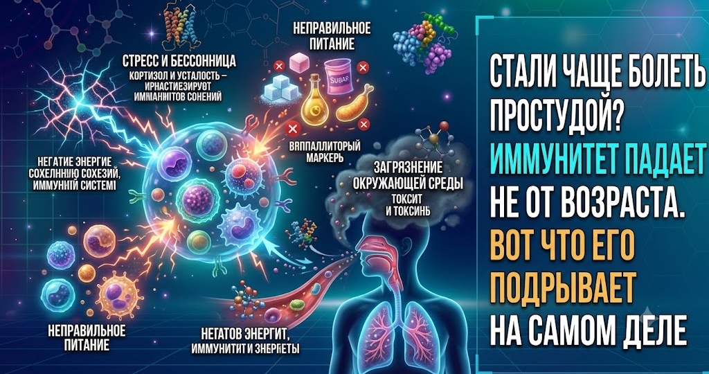 Стали чаще болеть простудой? Иммунитет падает не от возраста. Вот что его подрывает на самом деле