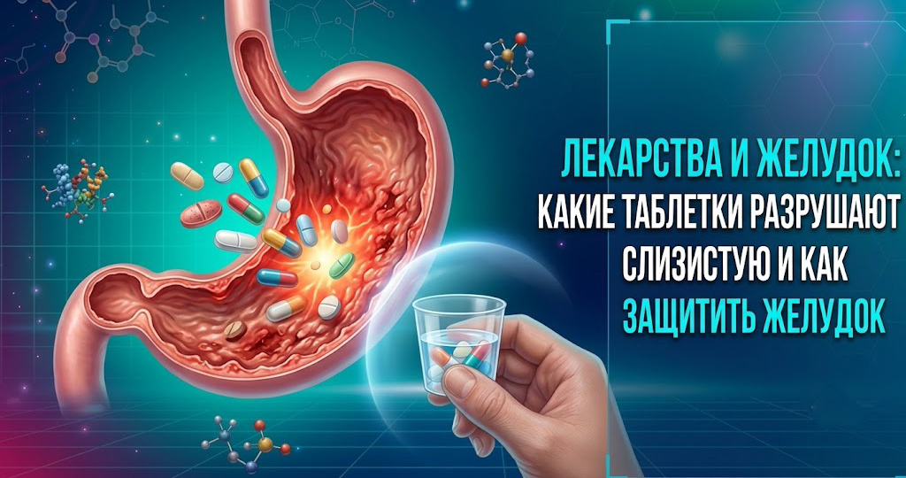 Лекарства и желудок: какие таблетки разрушают слизистую и как защитить желудок 💊