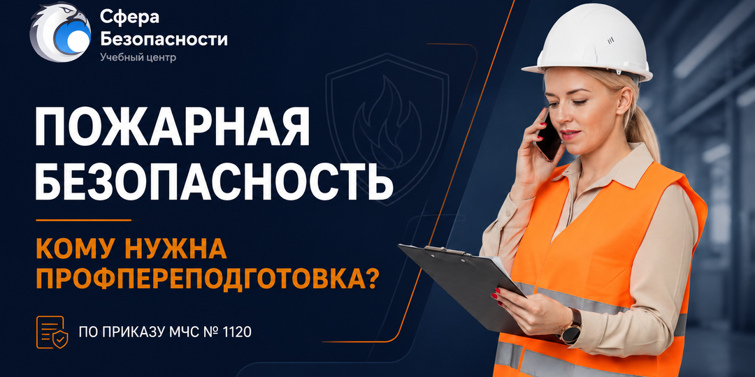 Профпереподготовка по пожарной безопасности: кому нужна в 2026 году по приказу МЧС № 1120