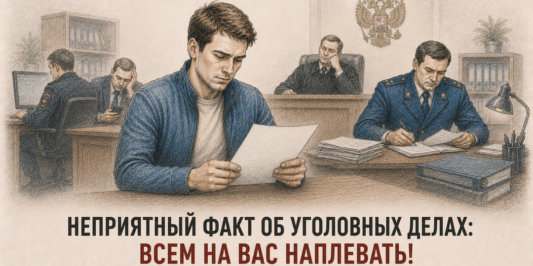 Неприятный факт об уголовных делах: всем на вас наплевать!