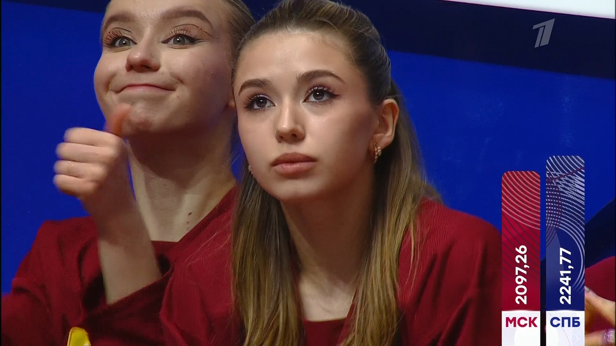    Камила Валиева. Фото: стоп-кадр прямого эфира "Первого канала"