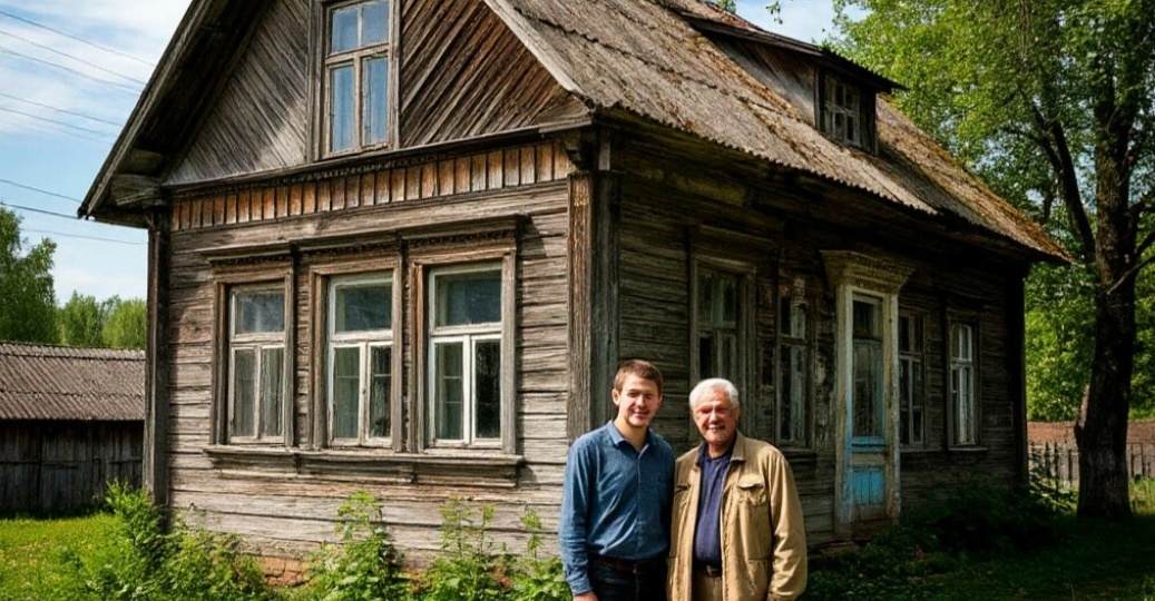Решил сфотографировать деревенский старый дом, а из него вышел хозяин и пошел ко мне. Я чуть штаны не сменил.