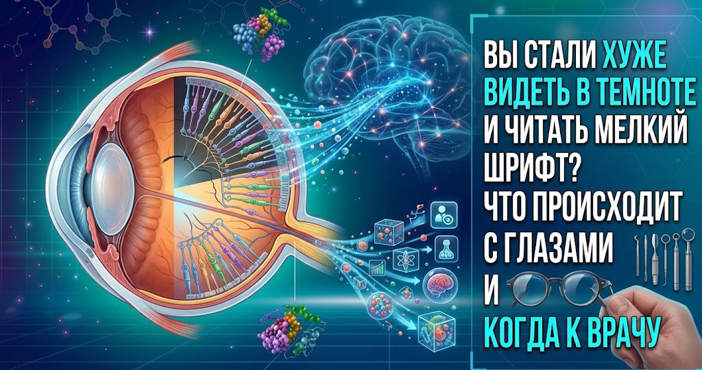 Вы стали хуже видеть в темноте и читать мелкий шрифт? Что происходит с глазами и когда к врачу