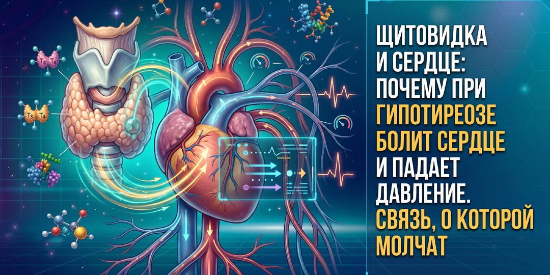 Щитовидка и сердце: почему при гипотиреозе болит сердце и падает давление. Связь, о которой молчат