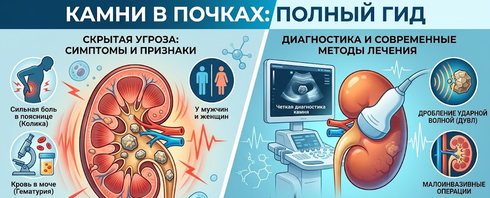 Камни в почках - как распознать скрытую угрозу и выбрать правильную тактику борьбы с болью