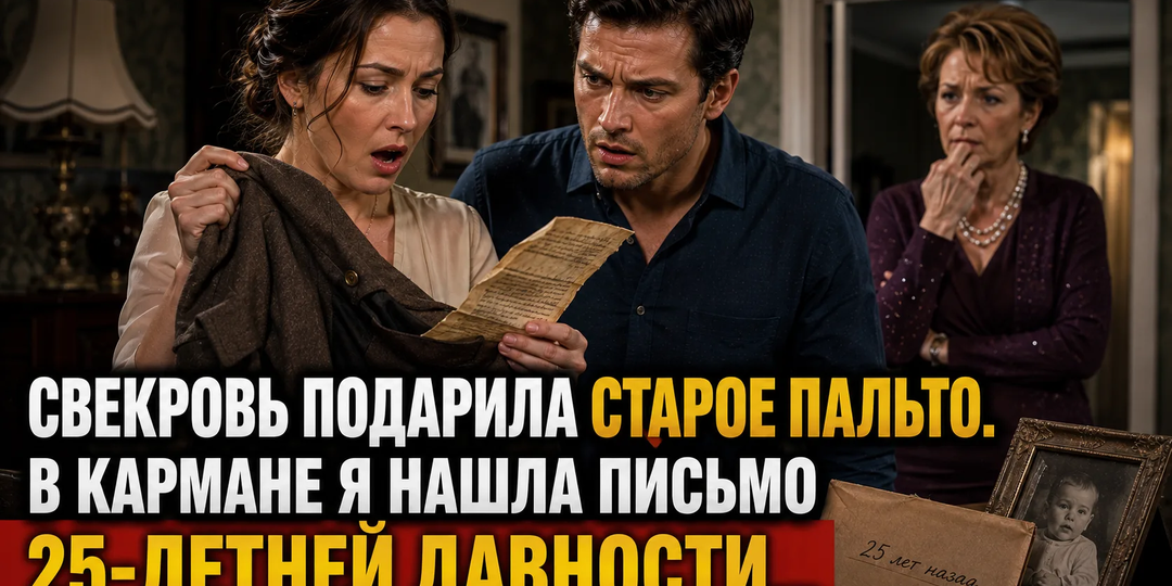 «Ты просто неблагодарная»: свекровь подарила невестке старое пальто, а в кармане нашлось письмо 25-летней давности