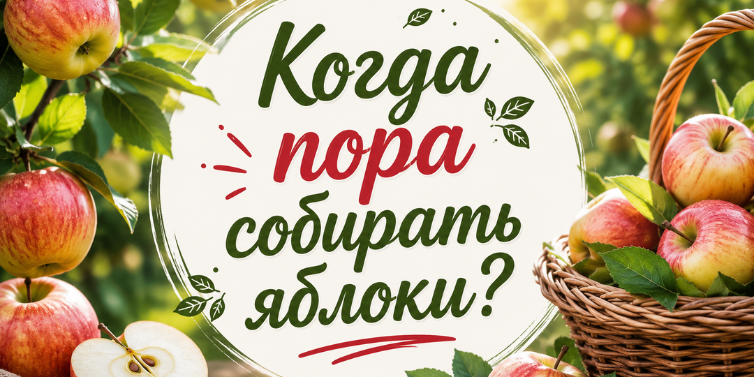 🍎 Когда собирать яблоки: срок, цвет, вкус, семечки и как хранить урожай