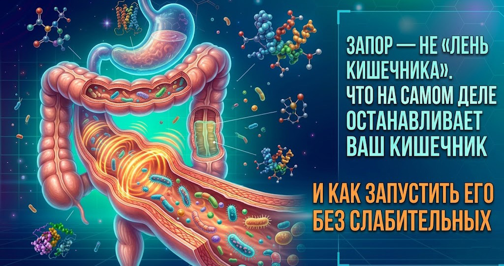Кишечник без стеснения. Серия 2: Запор - не «лень кишечника». Что на самом деле останавливает ваш кишечник и как запустить его без слабитель