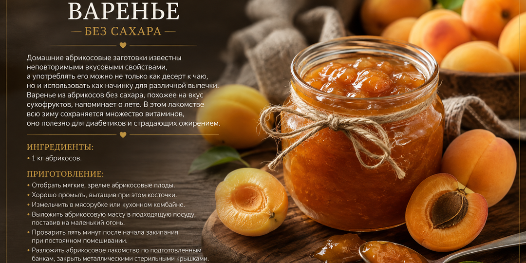 Абрикосовое варенье без сахара