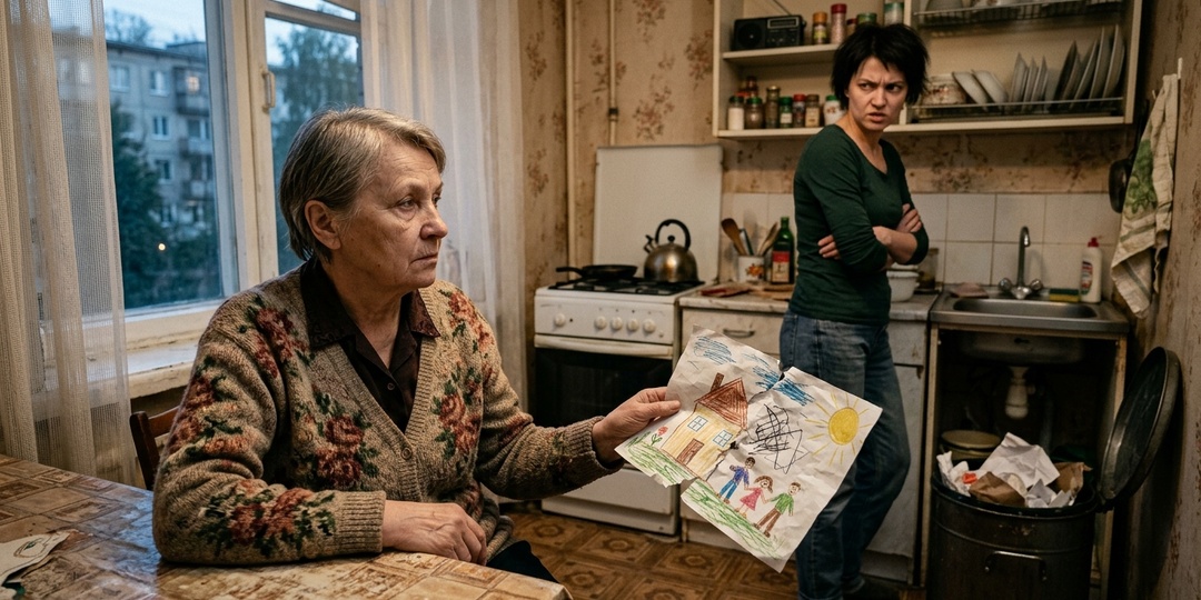 «Или они, или мы!» Новая невестка выбросила рисунок внучки в мусор. Я молча достала ключи