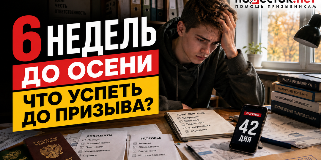 Как подготовиться к осеннему призыву за 6 недель: документы, здоровье и стратегия в 2026 году