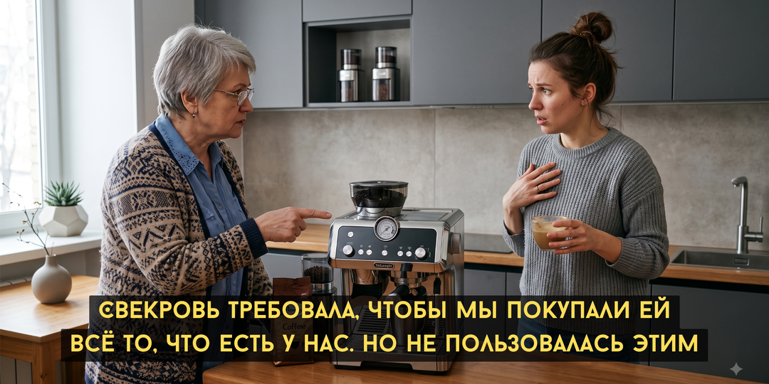 Свекровь требовала, чтобы мы покупали ей всё то, что есть у нас. Но не пользовалась этим и тайком отдавала младшему сыну