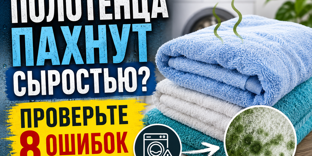 Полотенца после стирки пахнут сыростью? 8 ошибок, из-за которых запах возвращается