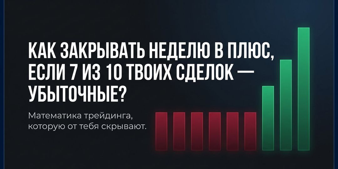 Как закрывать неделю в плюс, если 7 из 10 твоих сделок убыточные