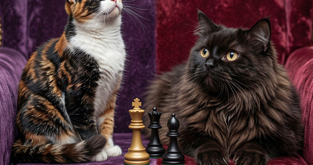 🐱Дуэль аристократов: Как Клеопатра и Тайсон делят территорию (и ваше внимание)