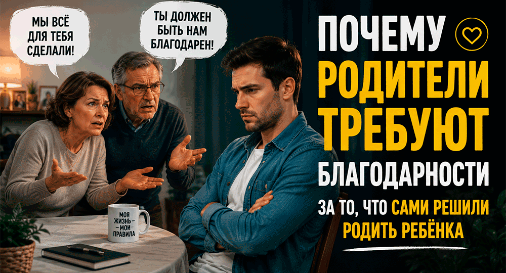 Почему родители требуют благодарности за то, что сами решили родить ребёнка