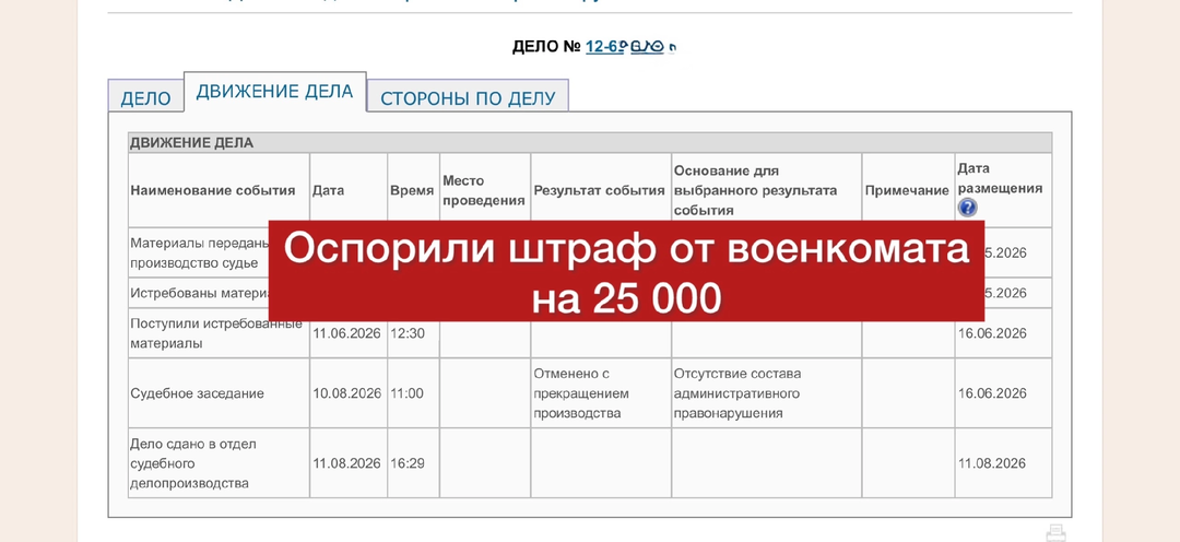 Оспорили решение призывной комиссии, а затем штраф военкомата на 25 000🔥