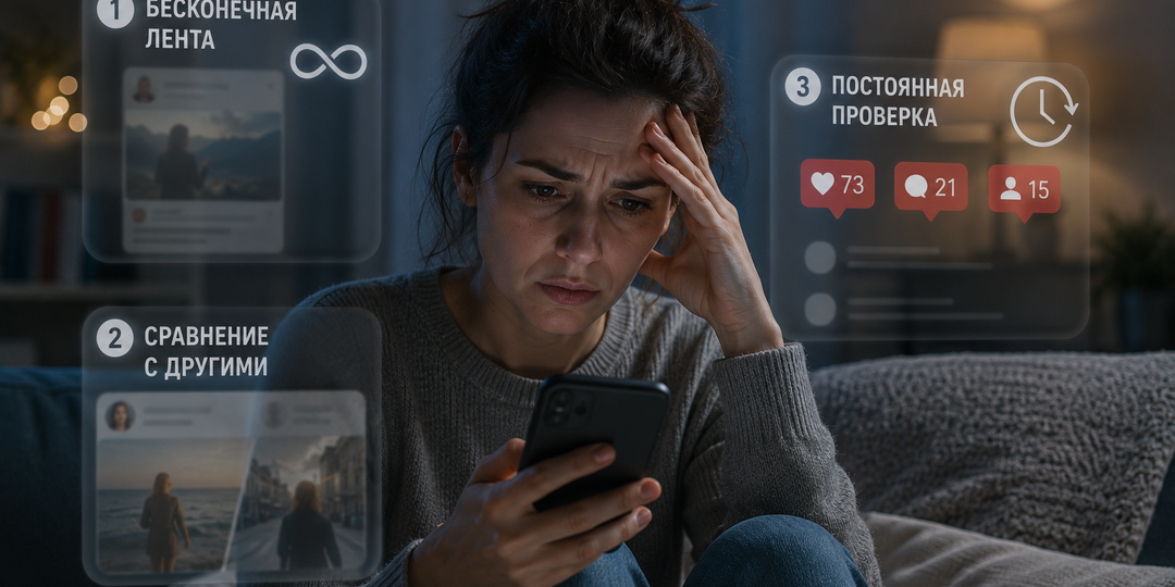 Социальные сети усиливают невроз через эти три незаметные привычки