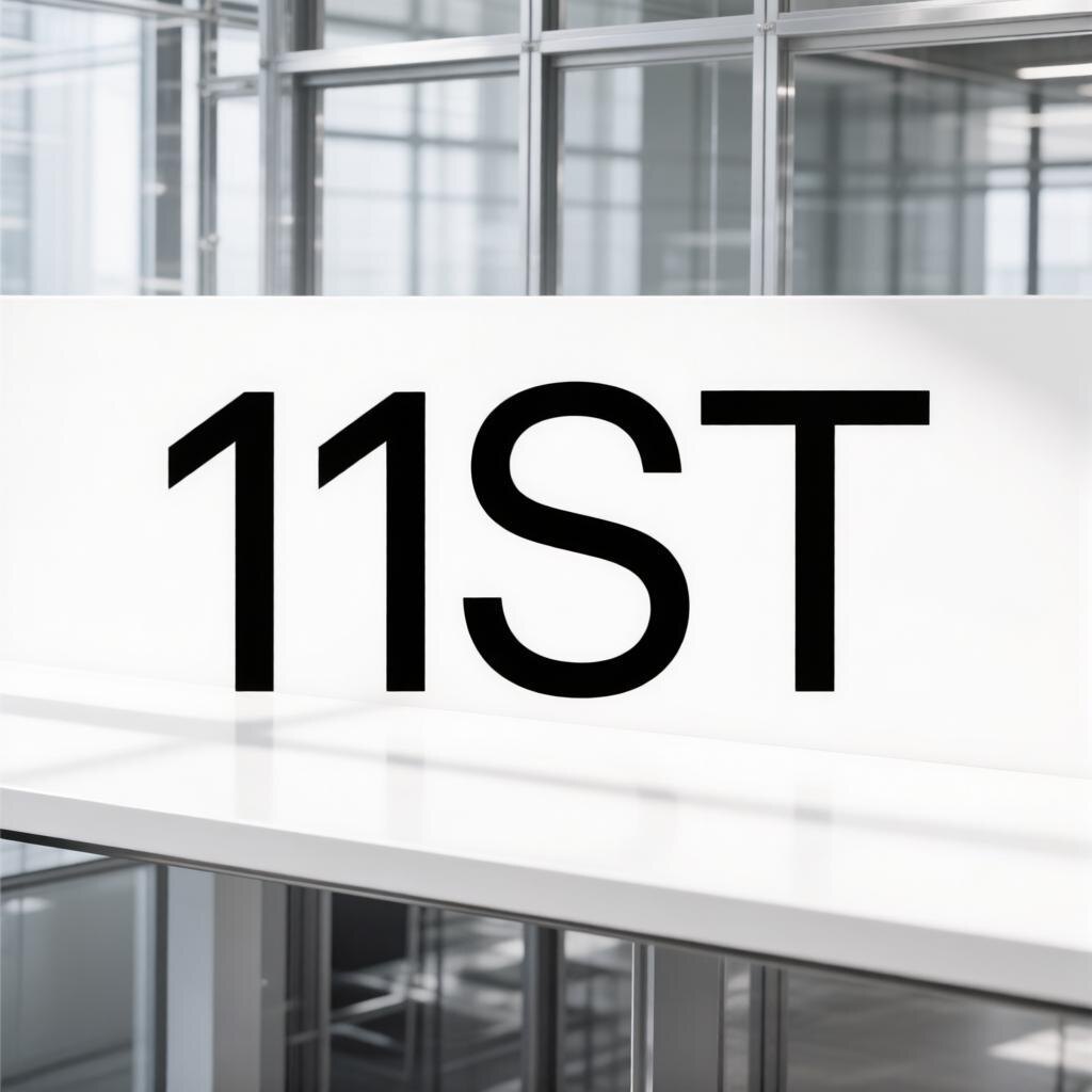    Современная строгая надпись 11st Редакция 11st