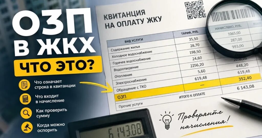 ОЗП в ЖКХ: что это и почему строка есть в квитанции