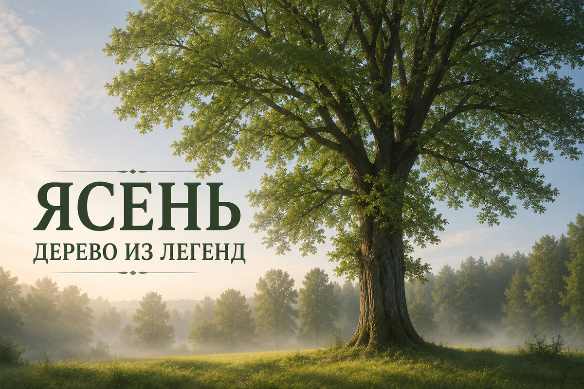 Высокий ствол и раскидистая крона сделали ясень заметным образом в мифологии и европейской культуре.
