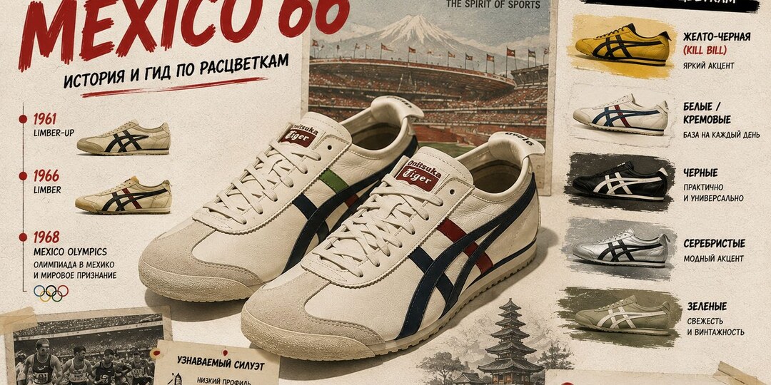Onitsuka Tiger Mexico 66: история и гид по расцветкам