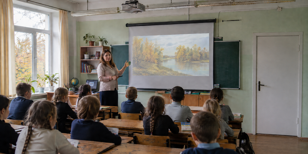 Деньги собрали на новые парты, но в классе появился проектор